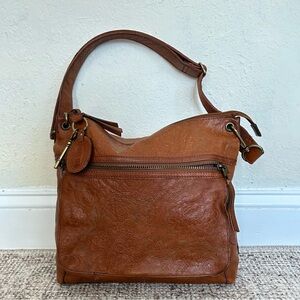Fossil Leather Saddle Bag